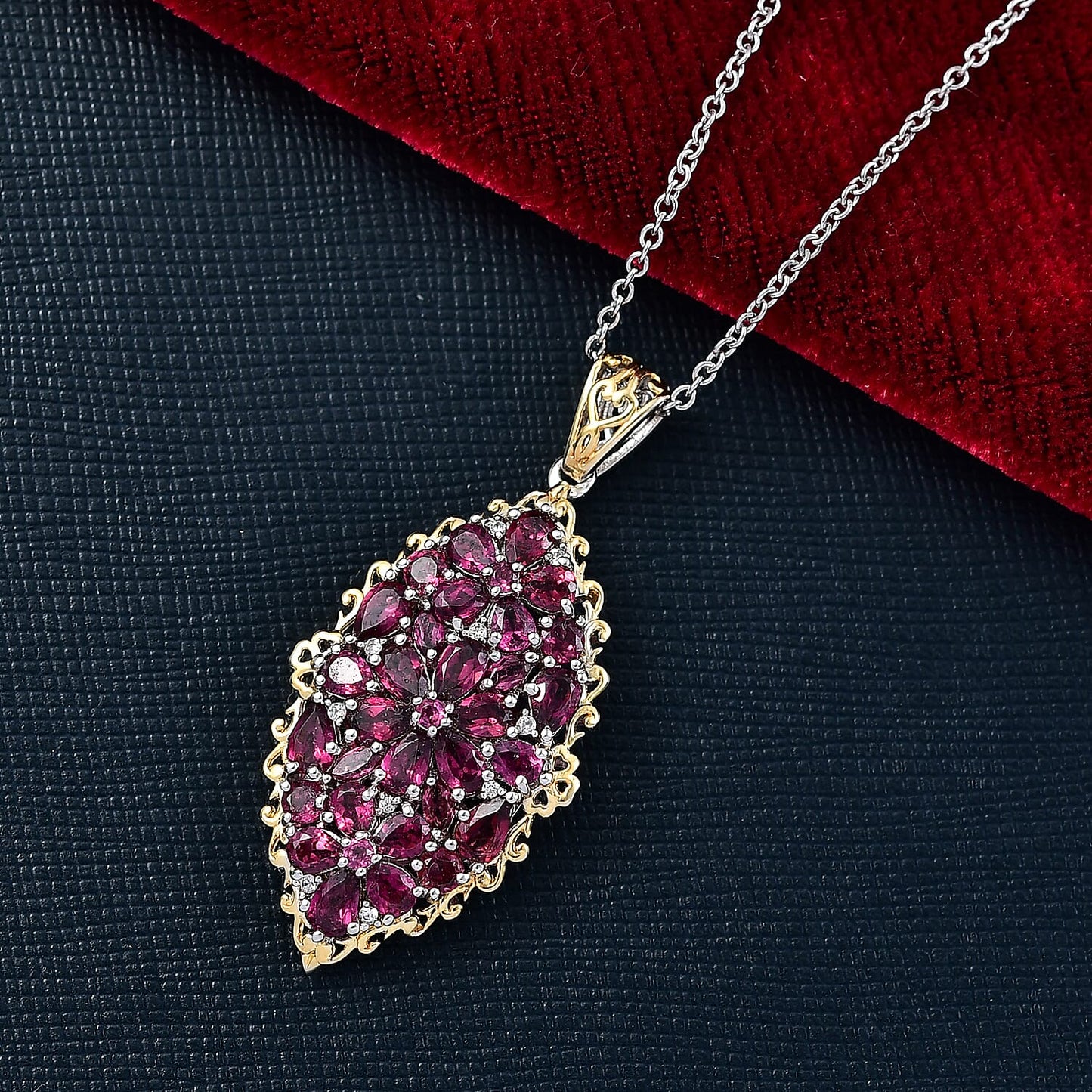 Bunch of Flowers Orissa Rhodolite Garnet Pendant — Heartfelt Energy & Refined Expression