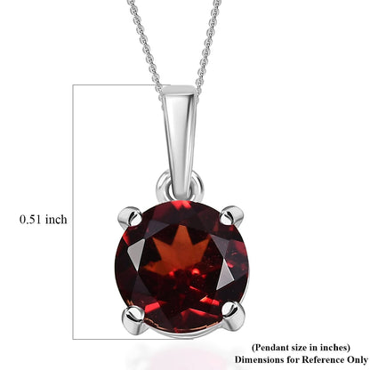 Choose Your Gemstone Pendant Necklace – Rhodium-Plated Sterling Silver