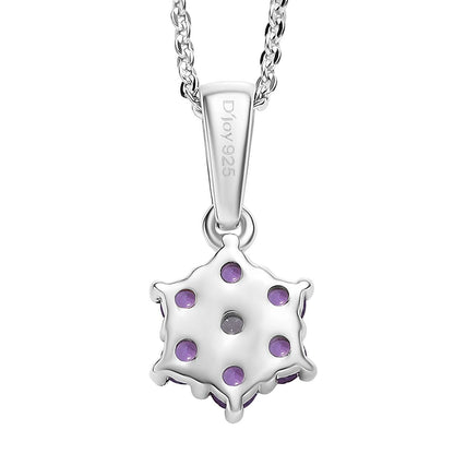 Discover Your Energy – Genuine Gemstone Pendant Necklace in Rhodium-Plated Silver