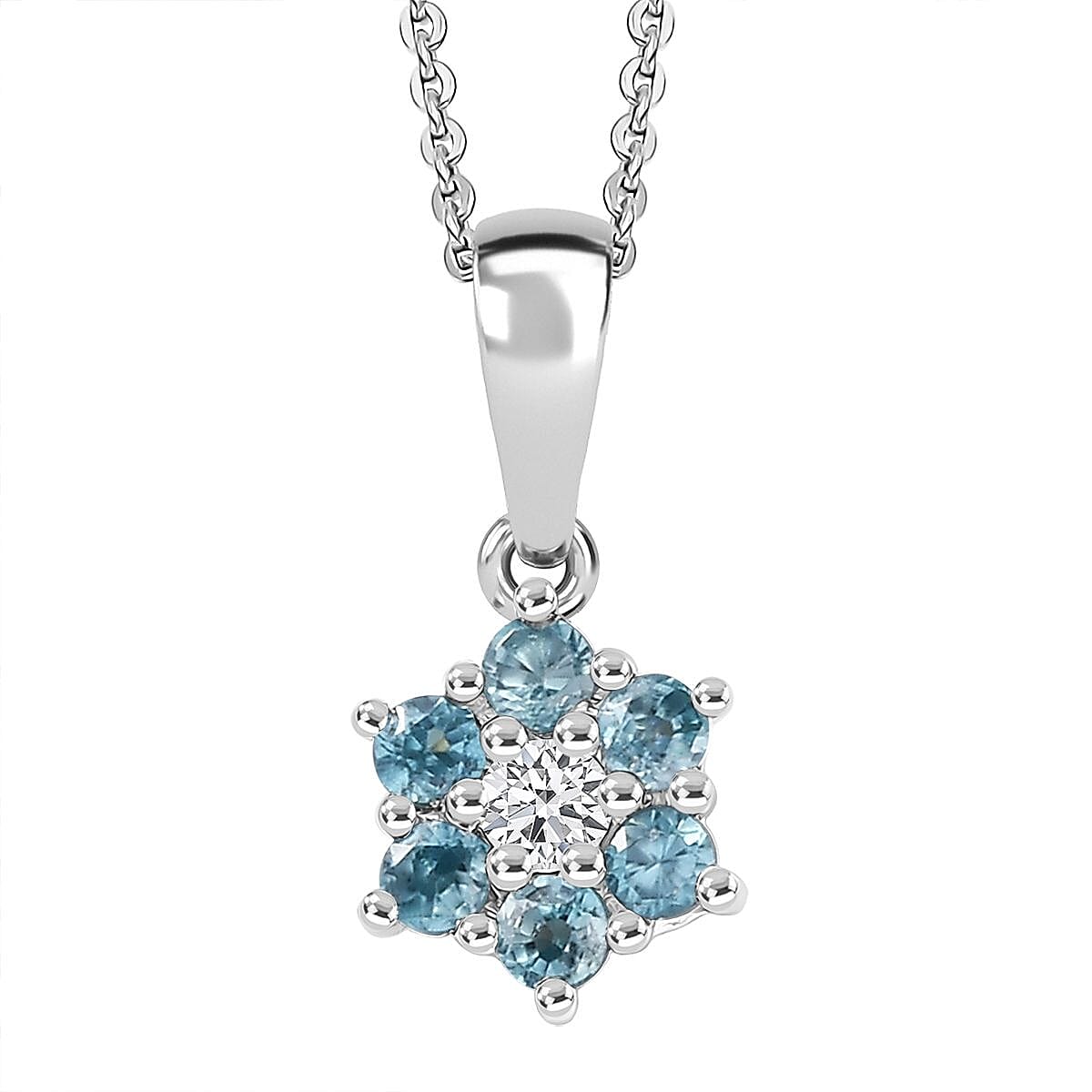 Discover Your Energy – Genuine Gemstone Pendant Necklace in Rhodium-Plated Silver