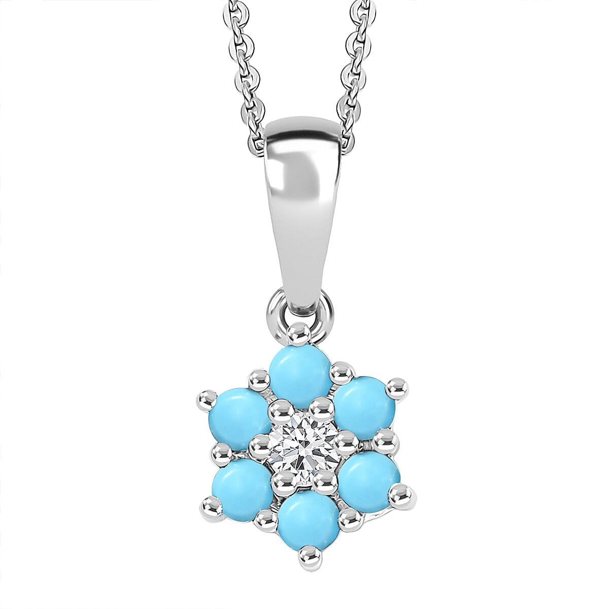 Discover Your Energy – Genuine Gemstone Pendant Necklace in Rhodium-Plated Silver