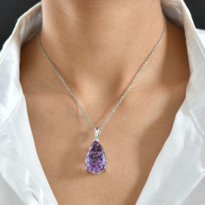 African Amethyst Drop Pendant — Quiet Strength & Timeless Simplicity