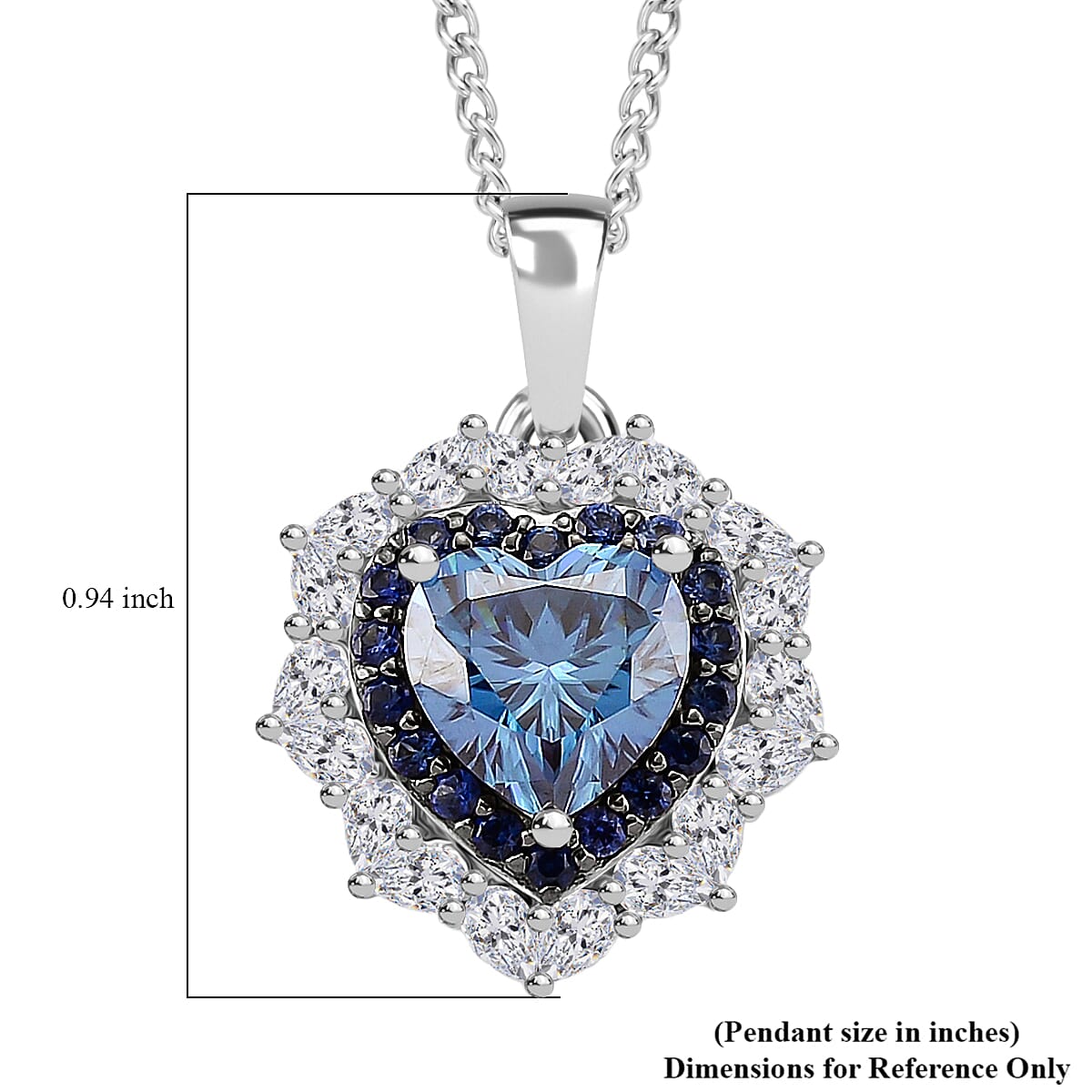 Moissanite Crowned Heart Pendant Necklace — Love & Brilliance