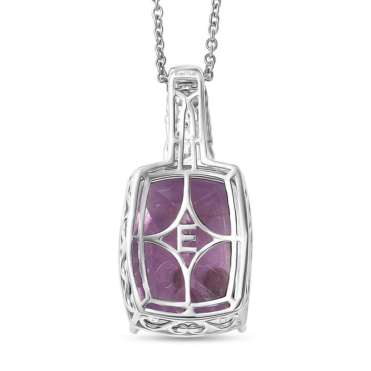Amethyst, Black Spinel and Verde Onyx Pendant Necklace – Gold Plated and Platinum Bonded
