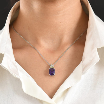 African Amethyst and Multi Gemstone Pendant – Peace and Spiritual Growth