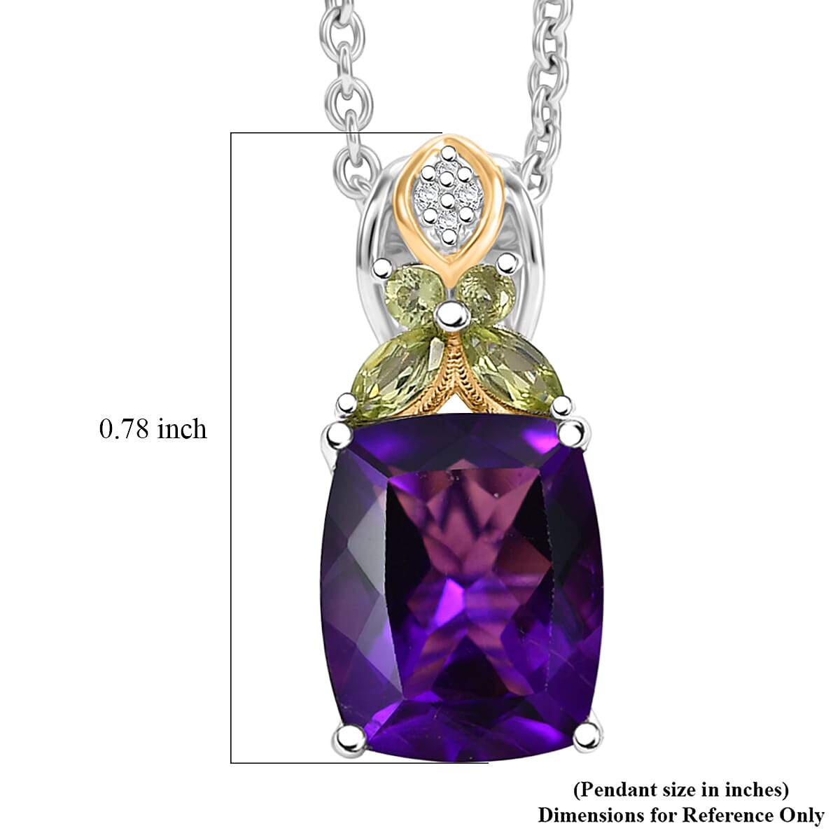 African Amethyst and Multi Gemstone Pendant – Peace and Spiritual Growth