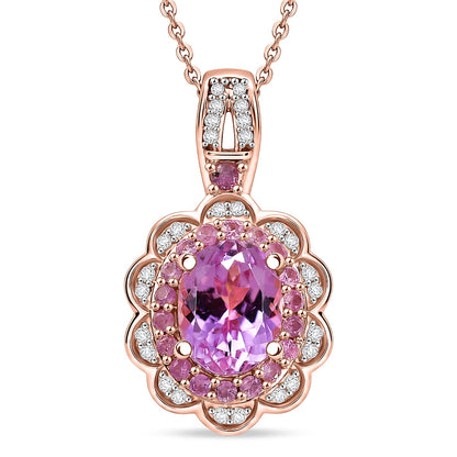 Gemstone Flower Pendant Necklace – Love, Growth and Positive Energy