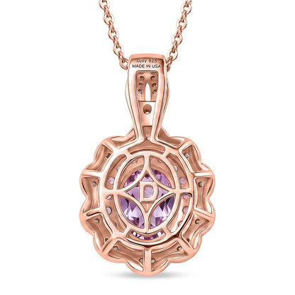Gemstone Flower Pendant Necklace – Love, Growth and Positive Energy