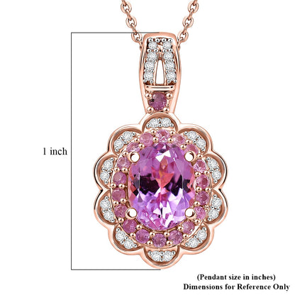 Gemstone Flower Pendant Necklace – Love, Growth and Positive Energy