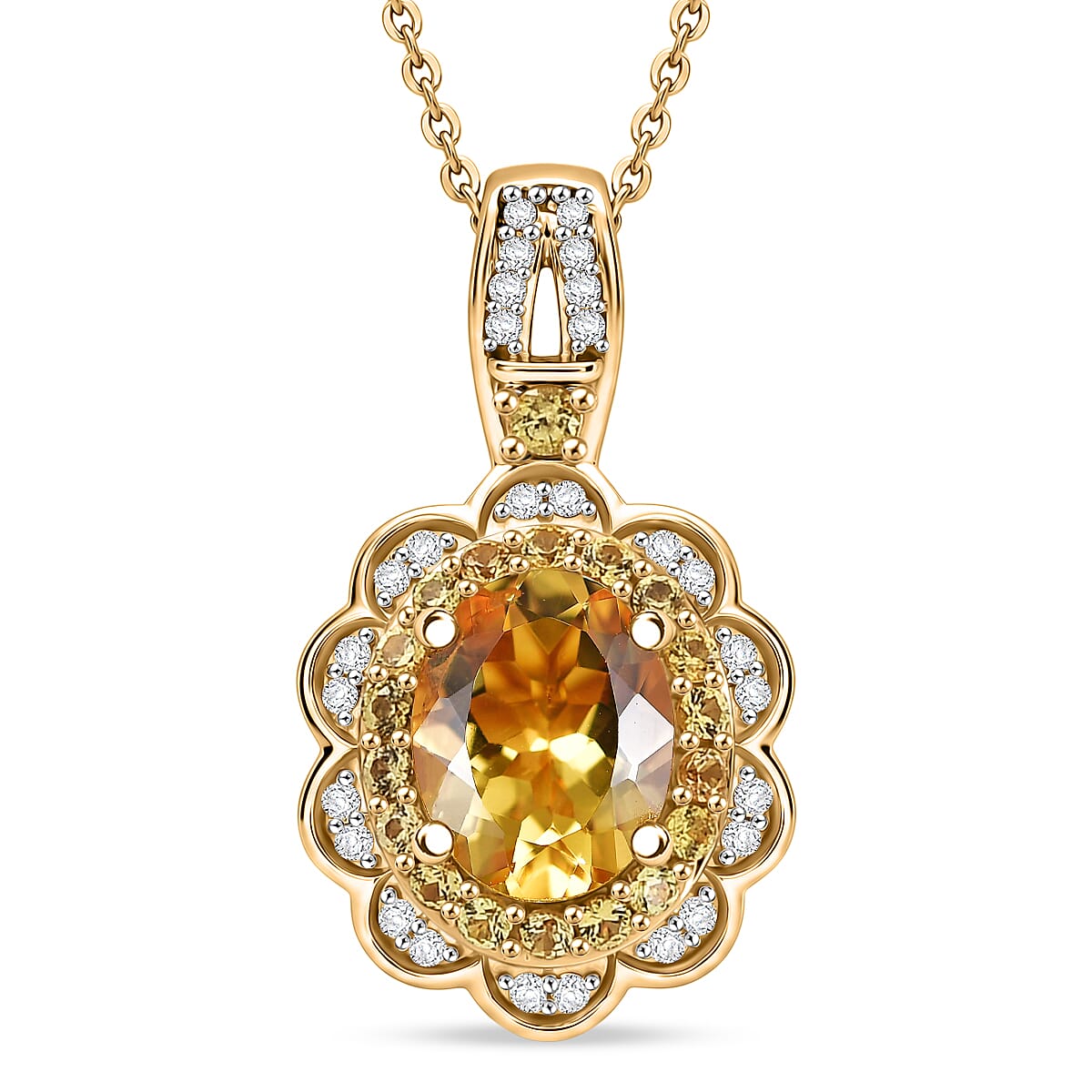Gemstone Flower Pendant Necklace – Love, Growth and Positive Energy