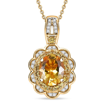 Gemstone Flower Pendant Necklace – Love, Growth and Positive Energy