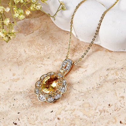 Gemstone Flower Pendant Necklace – Love, Growth and Positive Energy
