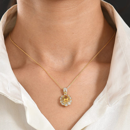 Gemstone Flower Pendant Necklace – Love, Growth and Positive Energy