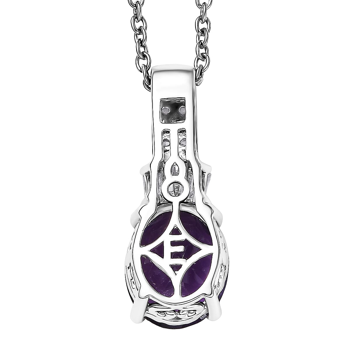 EverTrue Amethyst & Zircon Pendant Necklace