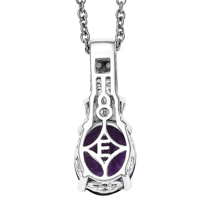 EverTrue Amethyst & Zircon Pendant Necklace