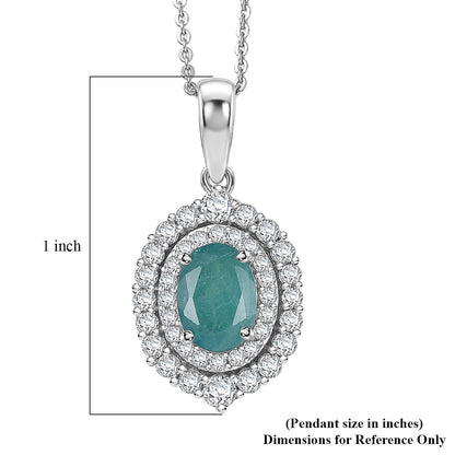 Grandidierite and Moissanite Halo Pendant – Calm, Clarity and Balance