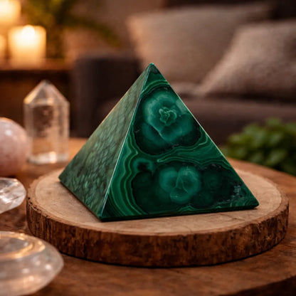 Sacred Malachite Pyramid - Focused Heart Healing