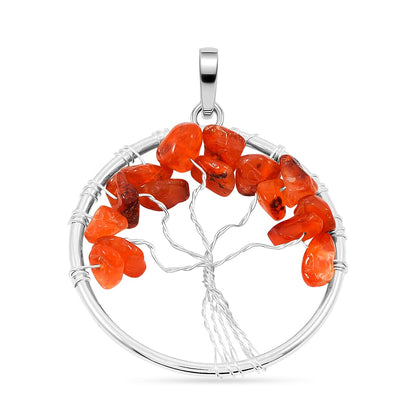 Gemstone Tree of Life Pendant Necklace