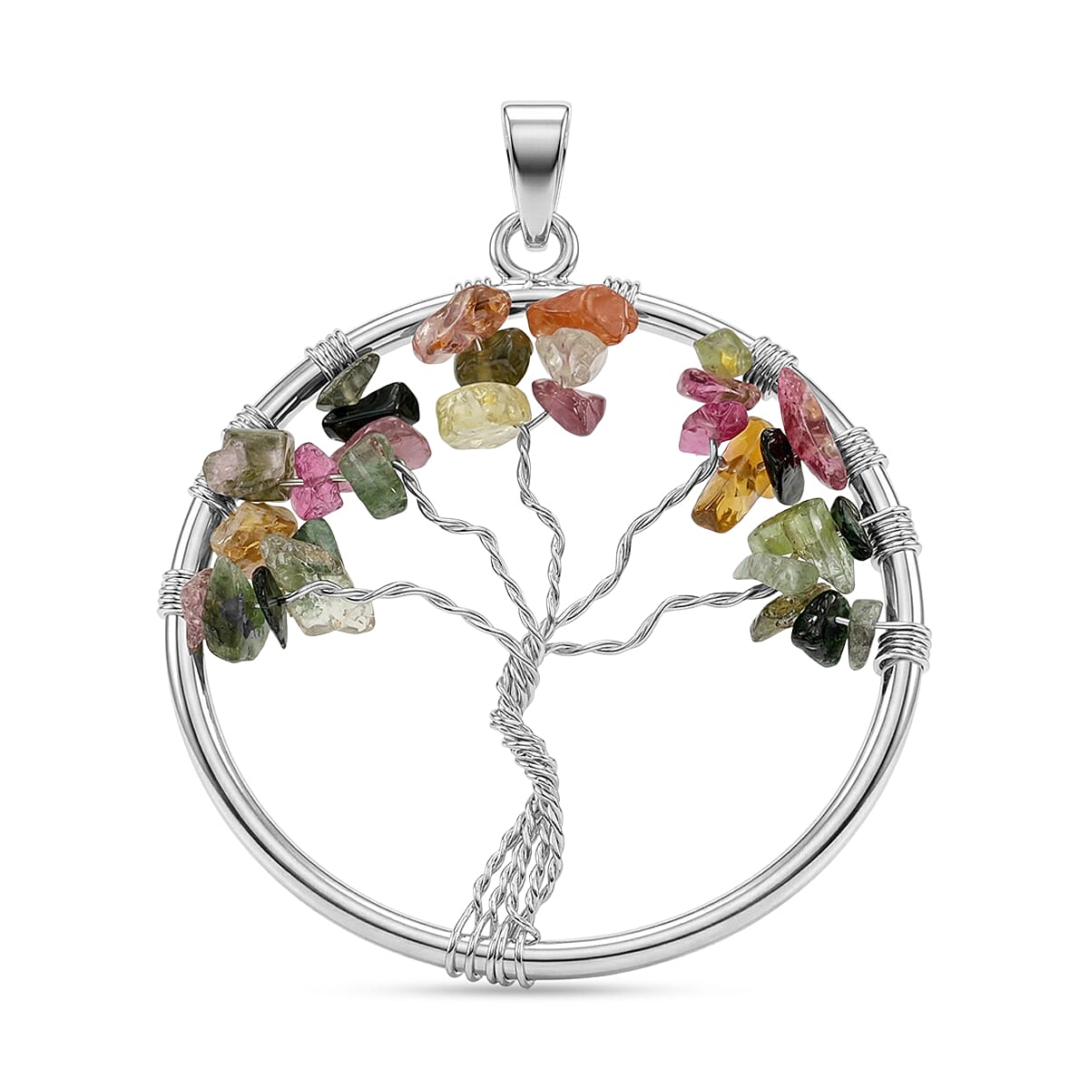 Gemstone Tree of Life Pendant Necklace