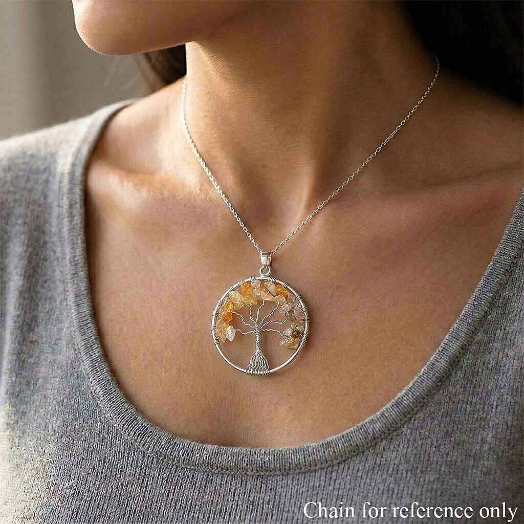 Gemstone Tree of Life Pendant Necklace