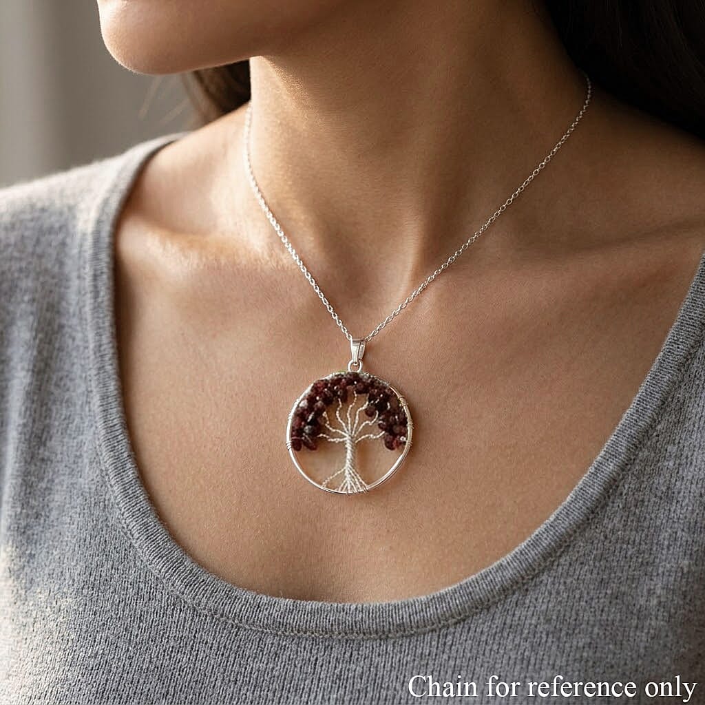 Gemstone Tree of Life Pendant Necklace