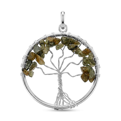 Gemstone Tree of Life Pendant Necklace