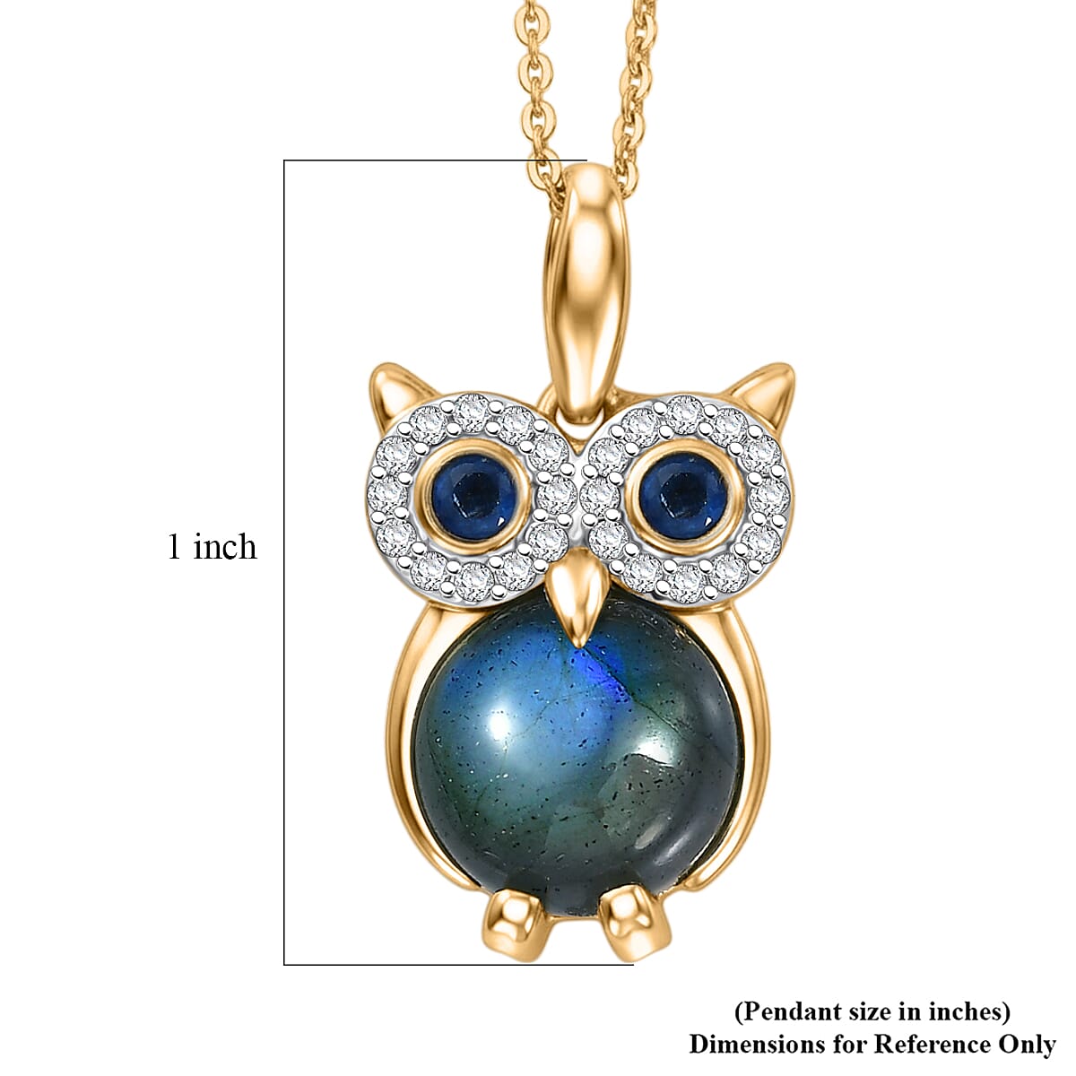 Malagasy Labradorite and Multi Gemstone Owl Pendant – Intuition and Wisdom