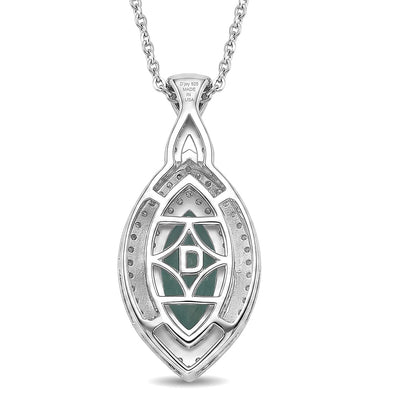 Grandidierite and Moissanite Ocean Infinity Pendant – Calm and Balance