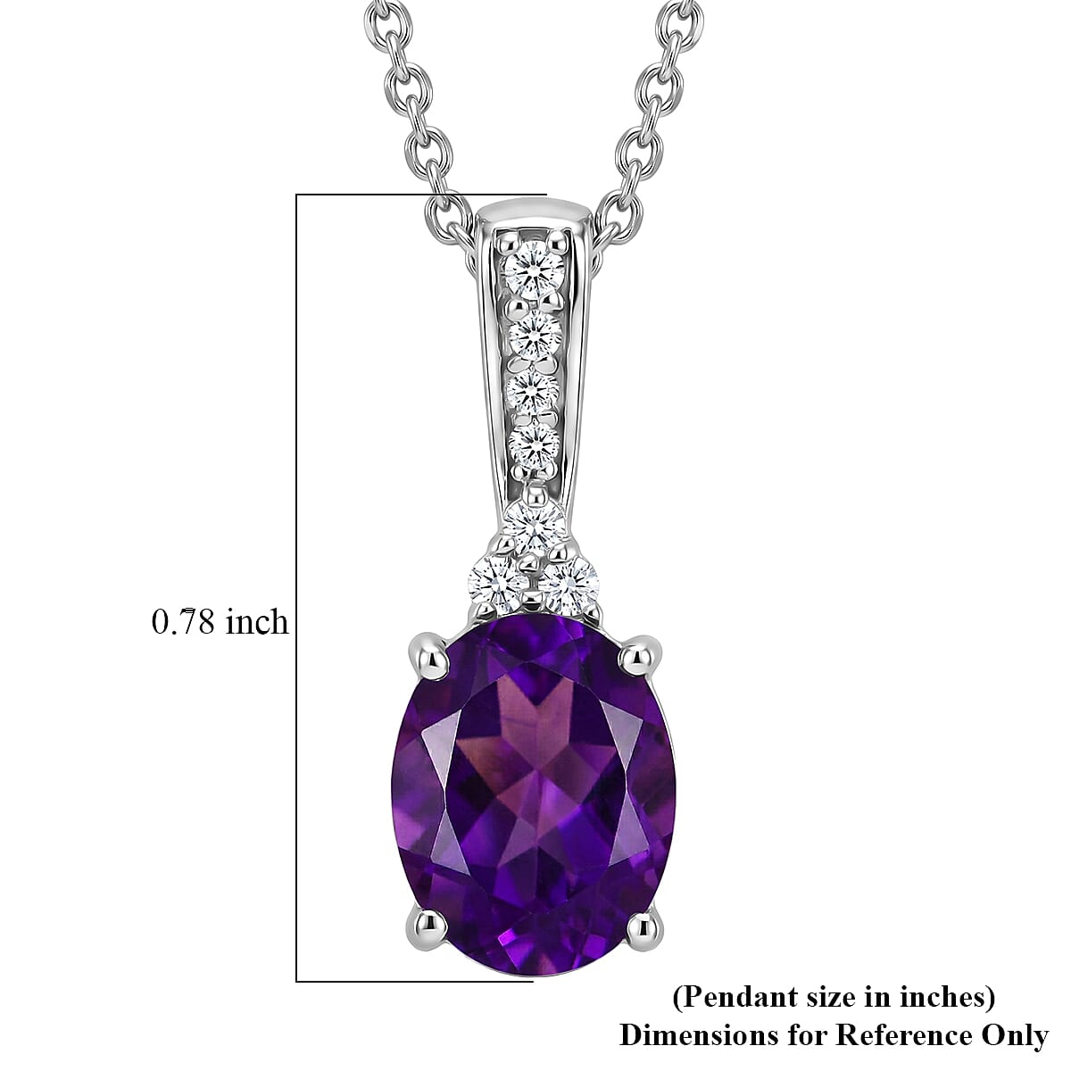 Zambian Amethyst and Moissanite Violet Majesty Pendant – Spiritual Clarity and Peace