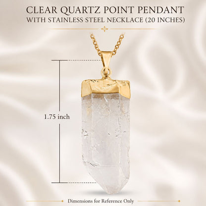 Clear Quartz Point Pendant – Gold Amplifier