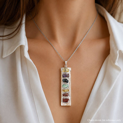 Selenite Chakra Pendant – 7 Healing Stones