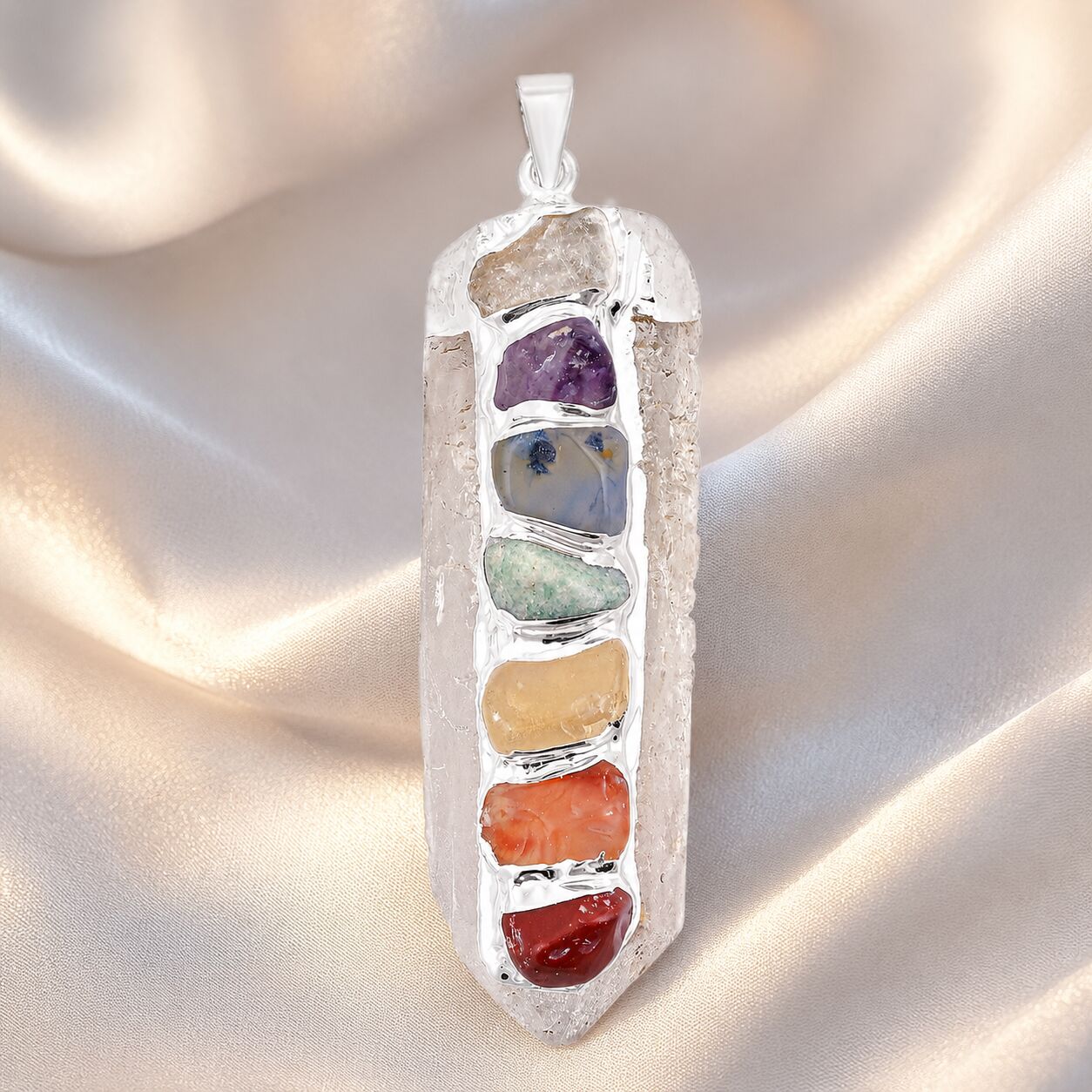 Chakra Crystal Point Pendant – Amplified Healing