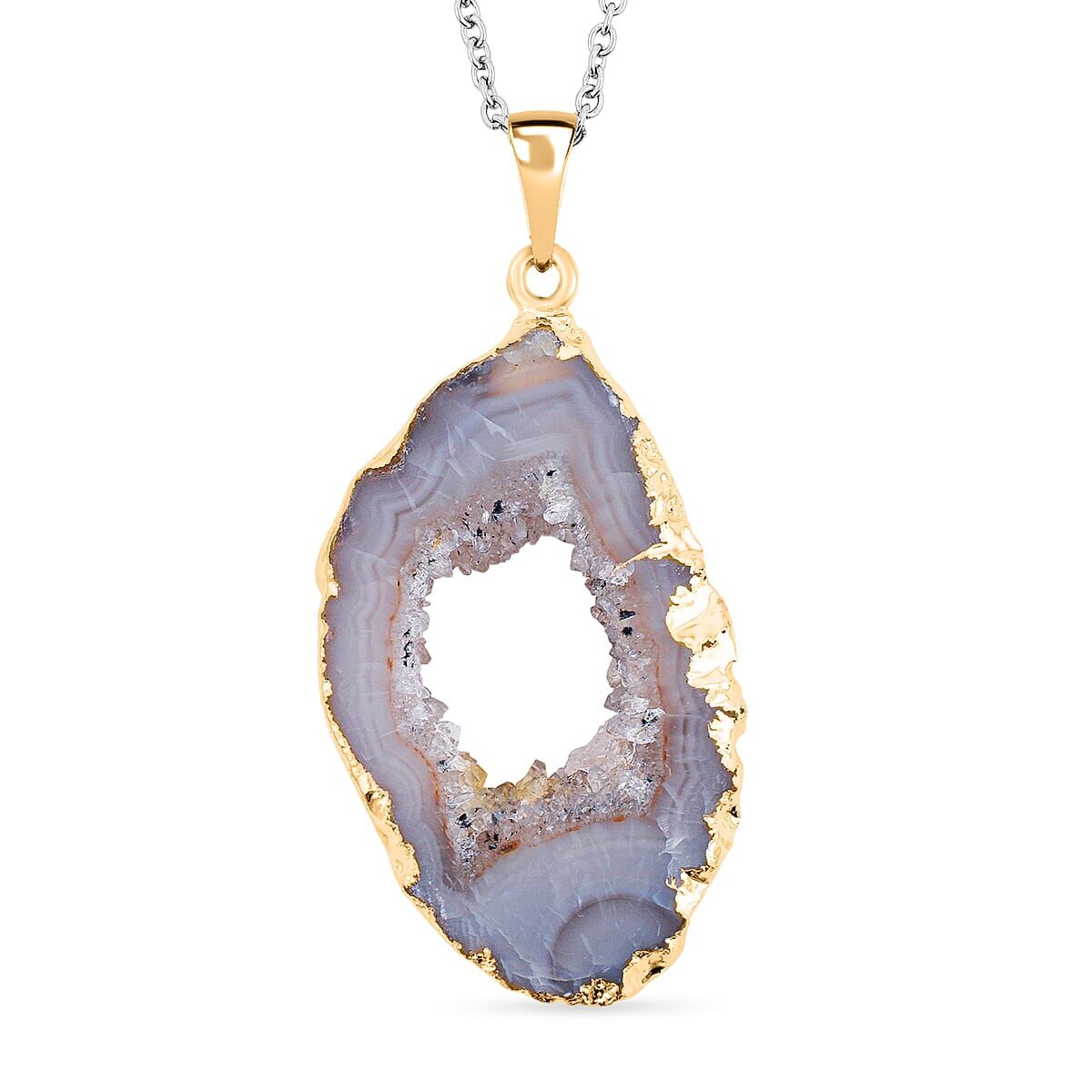 Geode Slice Pendant – Nature's Hidden Sparkle