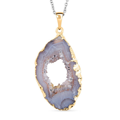 Geode Slice Pendant – Nature's Hidden Sparkle