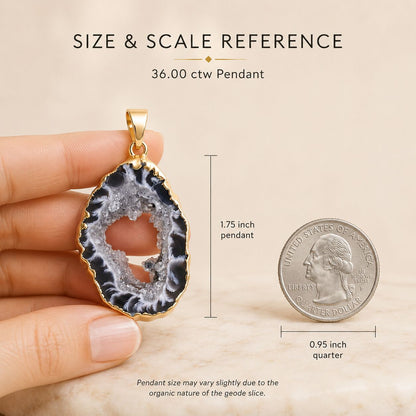 Amethyst Geode Slice Pendant – Royal Sparkle