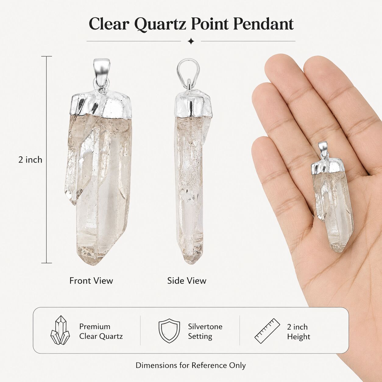 Clear Quartz Point Pendant – Everyday Amplifier