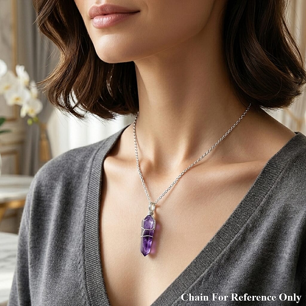 Crystal Point Pendant – Wire-Wrapped Amulet