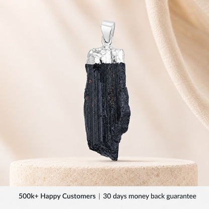 Raw Black Tourmaline Pendant – Protection Stone