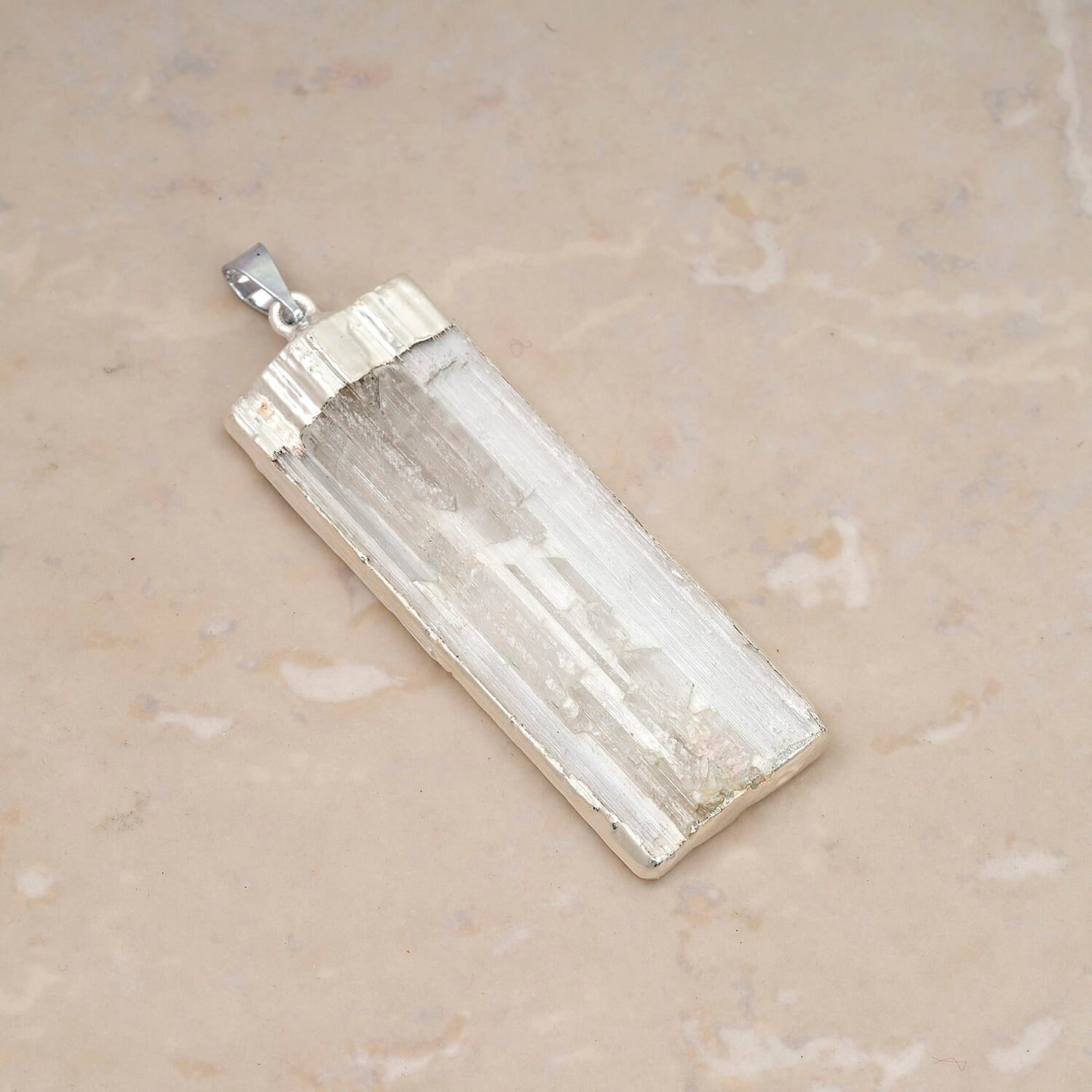 Selenite Crystal Pendant – Cleanse & Clarify