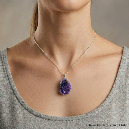 Raw Amethyst Druzy Pendant – Natural Sparkle