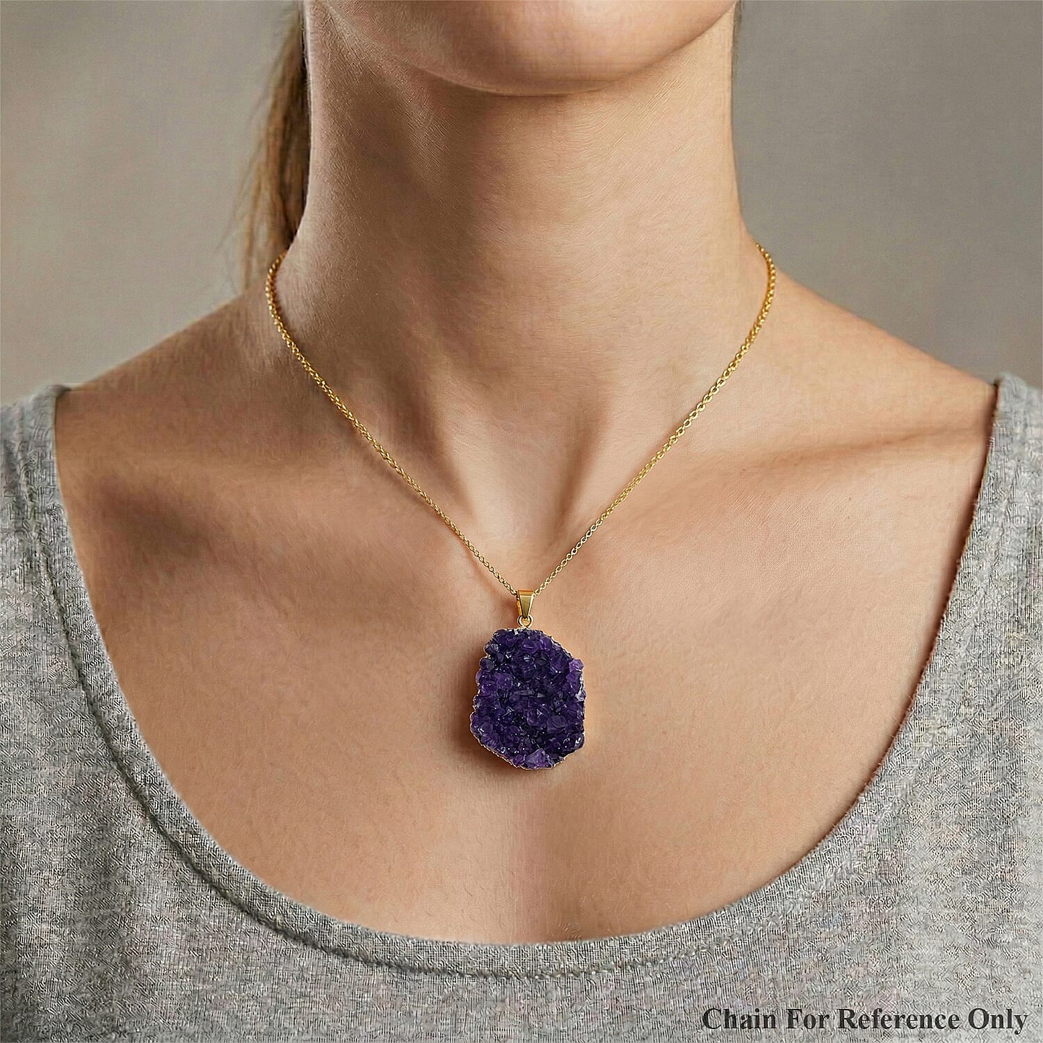 Raw Amethyst Druzy Pendant – Natural Sparkle