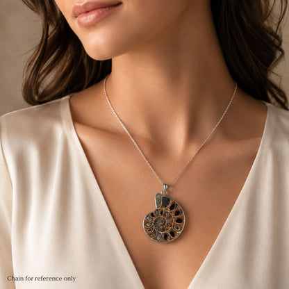 Ammonite Fossil Pendant – Spiral of Time