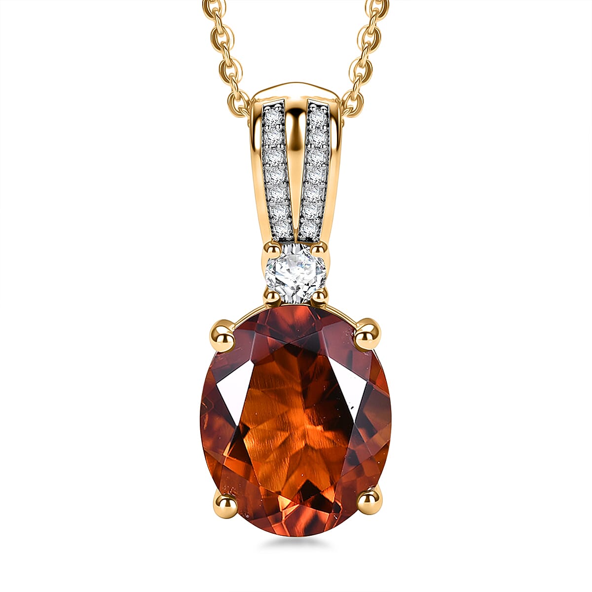 Gemstone Infinity Bloom Pendant Necklace with Moissanite