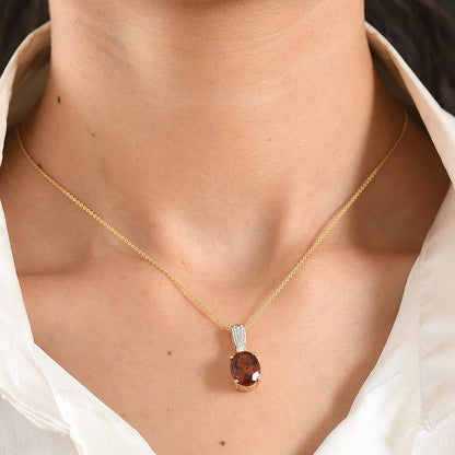 Gemstone Infinity Bloom Pendant Necklace with Moissanite