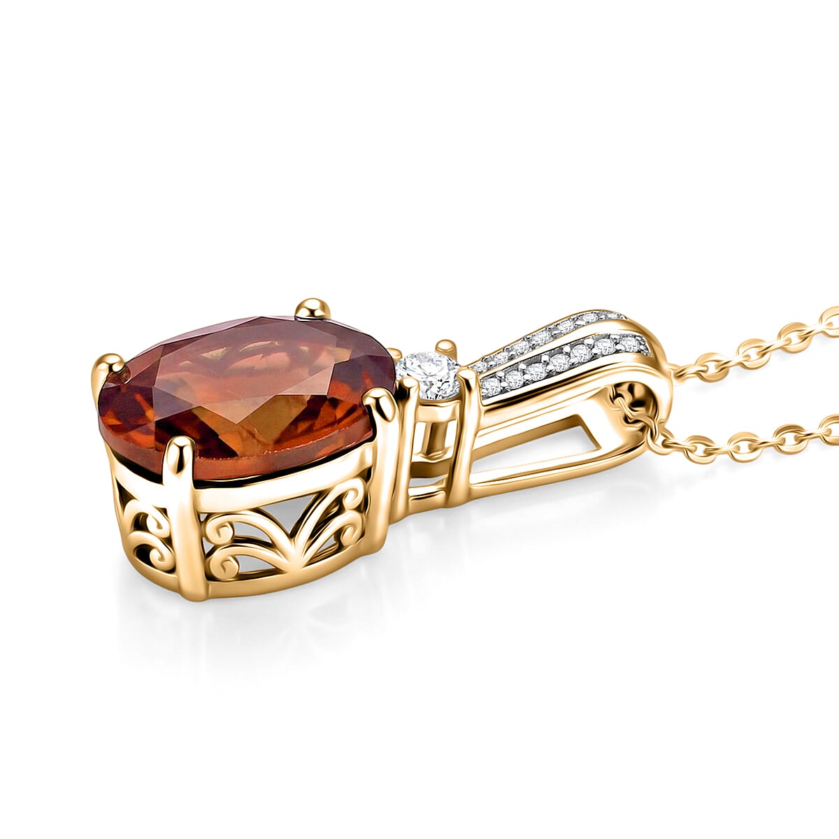 Gemstone Infinity Bloom Pendant Necklace with Moissanite