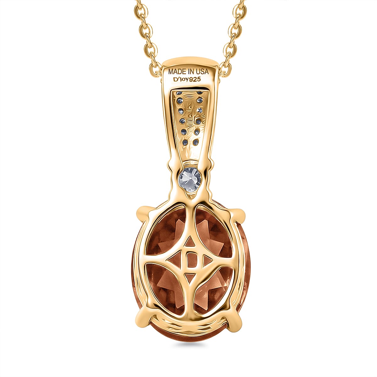 Gemstone Infinity Bloom Pendant Necklace with Moissanite