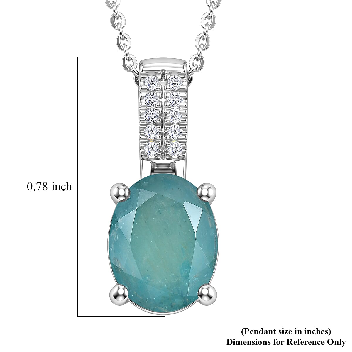 Grandidierite and Moissanite Solitaire Pendant – Adjustable Length