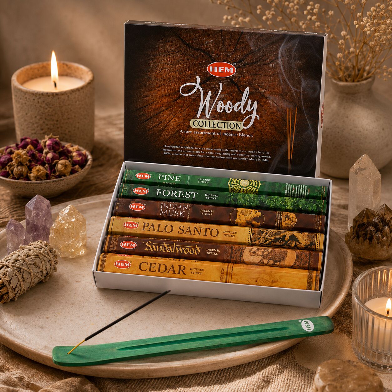 Woody Incense Gift Pack – 120 Sticks