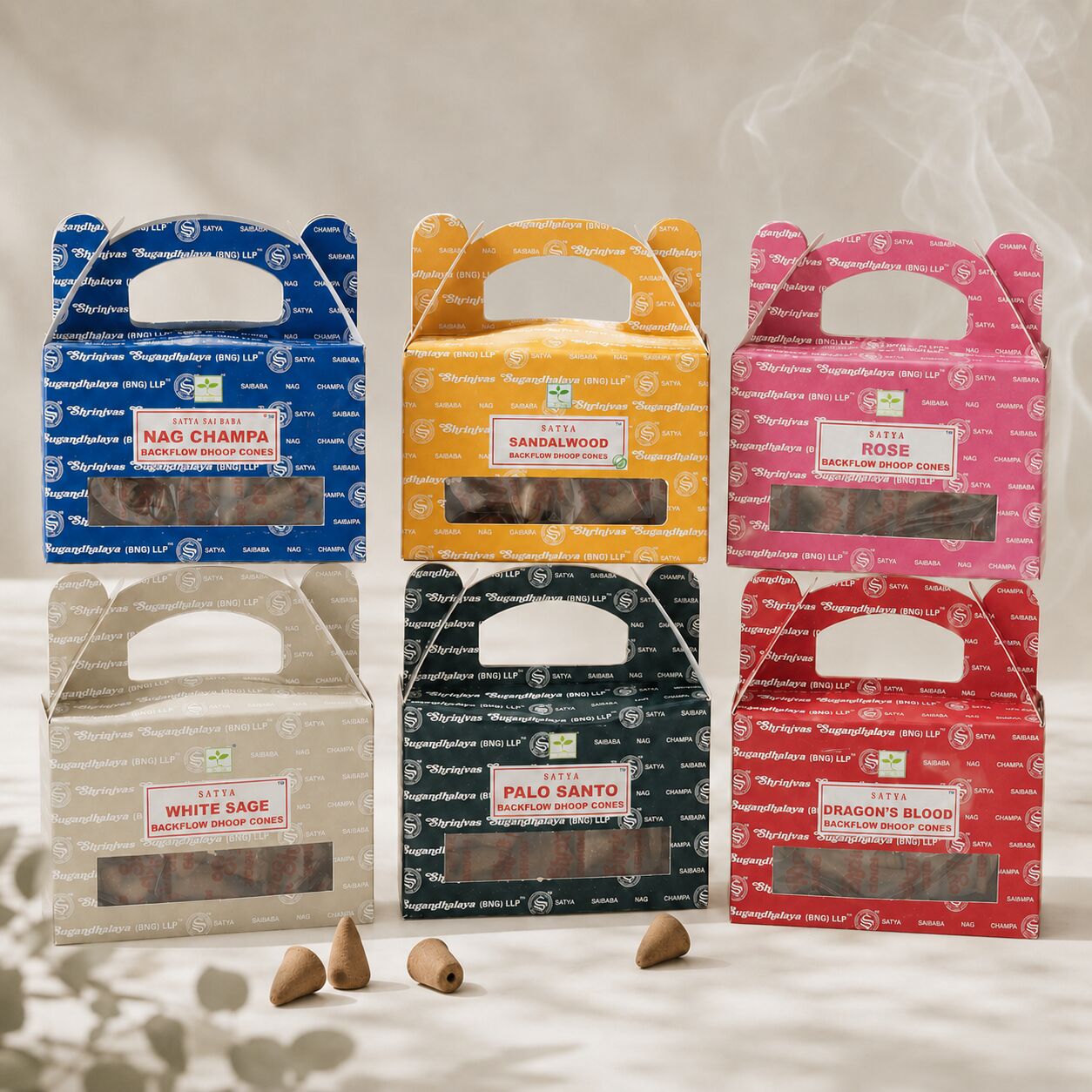 Assorted Backflow Incense Cones – 144 Cones