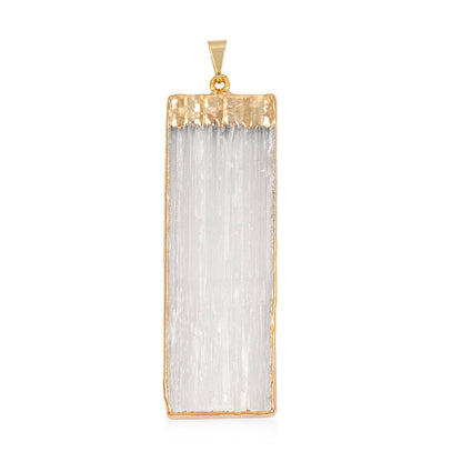Selenite Crystal Pendant – Cleanse & Clarify